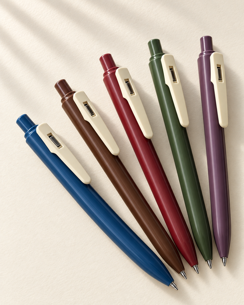 Morrow vintage color gel pen set detail