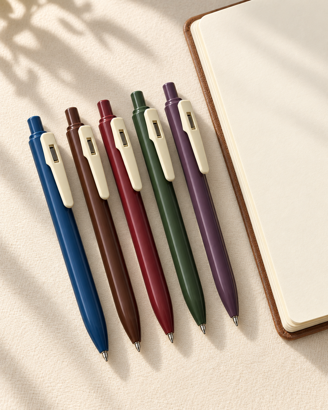 Morrow vintage color gel pen set in use