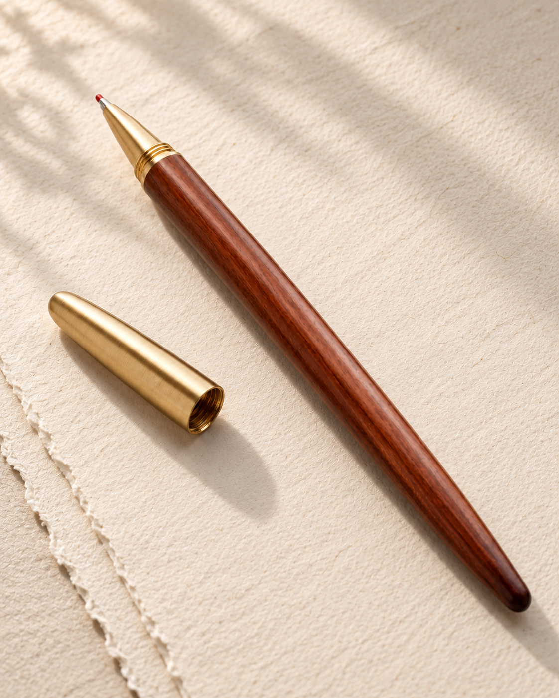 Morrow wood writing pen detail